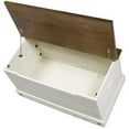 thumbnail image 3 of OS Home and Office Furniture Cottage Series Wood Storage Trunk in Distressed Wht, 3 of 5