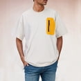 thumbnail image 2 of Krdevn Men's Sleeve T Shirts Oversize Zipper Pocket Comfortable Crewneck Graduated Color Fit Shirt Tops,L, 2 of 8