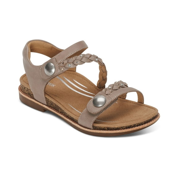 Aetrex Women's Jenn Quarter Strap Arch Support Sandals Women Comfortable Summer