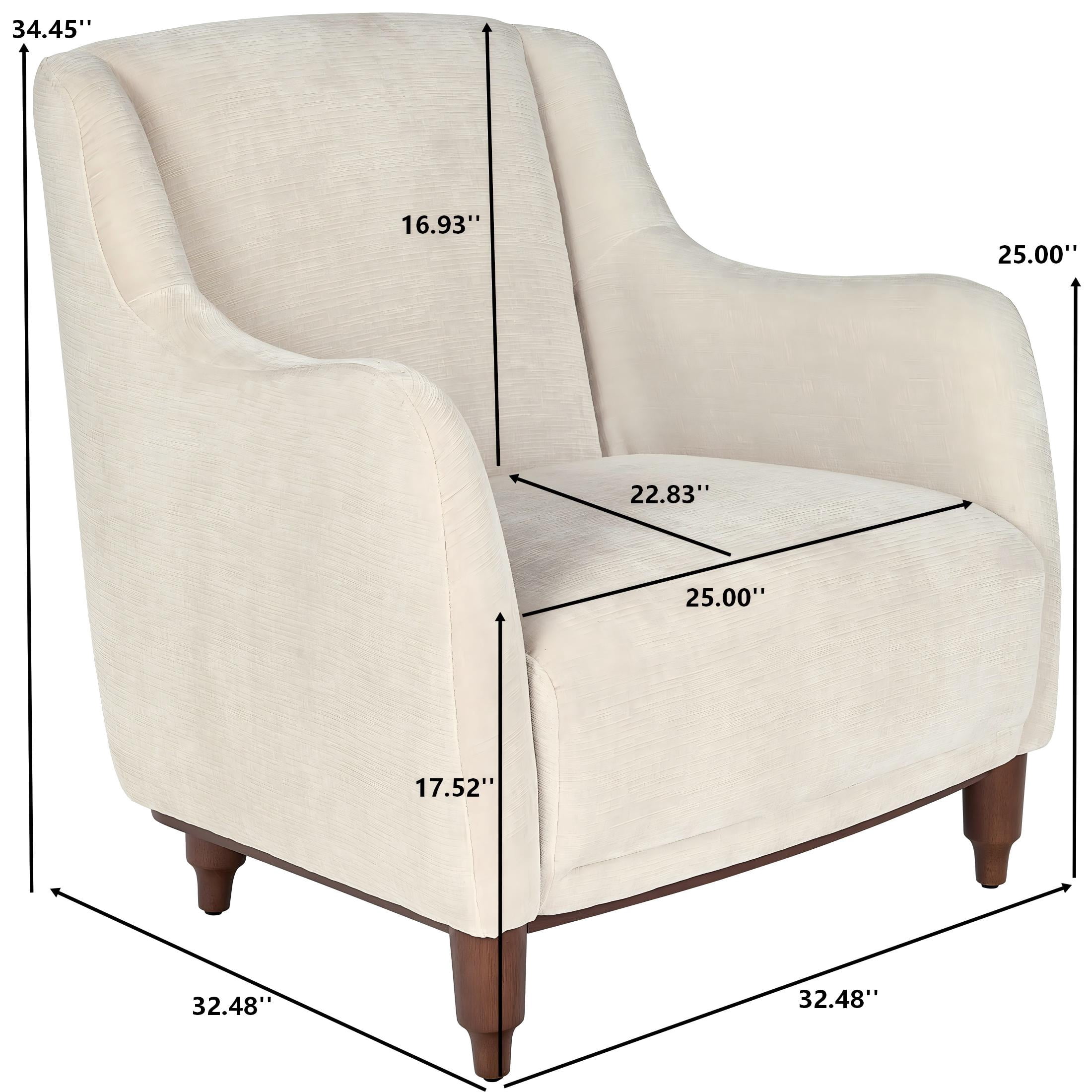 Better Homes & Gardens Ambrose Accent Chair, Ivory Velvet