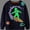 skateboard astronaut, variant on WIBACKER 2-7T Toddler Little Boy's Glow in the Dark Sweatshirts Novelty Crewneck Pullover Cotton Graphic Tops Sweater Shirts - Dinosaur