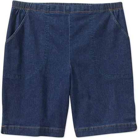 Just My Size Women's Plus-Size Pull-On Stretch Denim Shorts ...