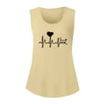 thumbnail image 2 of Tiqkatyck Tank Tops for Women Trendy Women's 2025 Chic Round Neck Short Sleeve Shirts 2D Printed Casual Loose Fit Vest Sleeveless Tunic Tops Summer Tops for Women Yellow L, 2 of 7