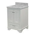 thumbnail image 5 of Nantucket 24" Bathroom Vanity with White Cabinet and Carrara Marble Top, 5 of 5
