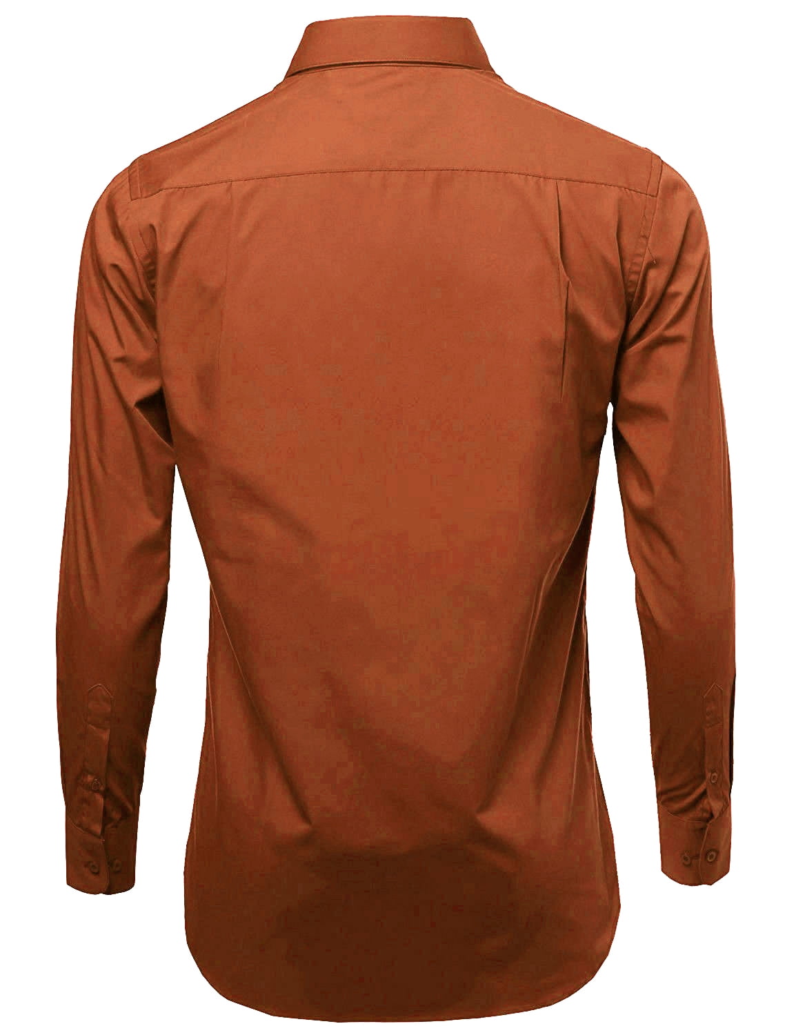 Men's Classic Fit Long Sleeve Wrinkle Resistant Button Down Premium Dress  Shirt (Copper, 2XL) - Walmart.com
