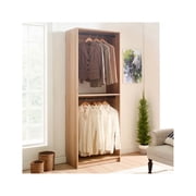 Prosper 32 Oak Wood Walk-in Closet with Two Rods