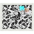 thumbnail image 2 of PinPix 16x13 Custom Cork Bulletin Board Floral Black Leaf Poster Board Has a Fabric Style Canvas Finish, Framed in Floral Black Leaf, by ArtToFrames (PinPix-180), 2 of 6