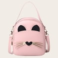 thumbnail image 4 of AMERTEER Femmes PU Cuir Sac Bandoulière Mignon Sac à Dos d'Épaule de Chat (Rouge), 4 of 5