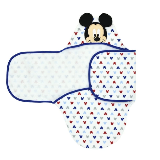 Disney Mickey Mouse Embroidered Hooded Bath Swaddle