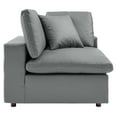 thumbnail image 4 of Modway Commix Down Filled Overstuffed Vegan Leather Corner Chair, Gray, 4 of 7