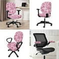 thumbnail image 2 of FKELYI Pink Tie-Dye Print Office Chair Covers with 2 Pcs Armrest Covers Swivel Boss Chair Slipcovers for Home Decor Removable Breathable Armchair Protector, 2 of 7