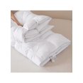 thumbnail image 3 of All-Season 75% Down Comforter King Size, Pinch Pleat Duvet Insert with 8 Corner Tabs, Medium Warm Bed Comforter, Soft and Durable Down Proof Cotton Bl, 3 of 5