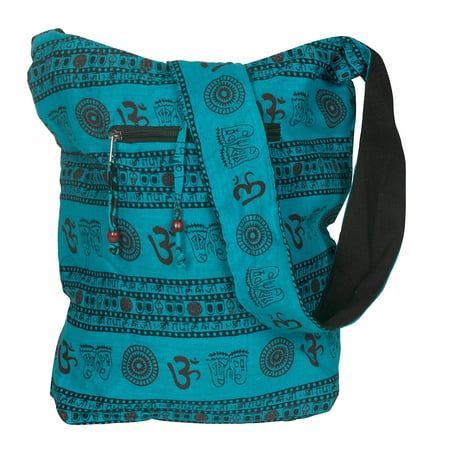 Blue Handmade Crossbody Large Hobo Shoulder Bag Hippie Boho Fashion Everyday Unique