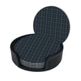 thumbnail image 3 of Clan MacLeod Of Skye Tartan Graphic Coasters With Leather Holder Set Of 6 Round Coasters for Home and Kitchen Decor, 3 of 7