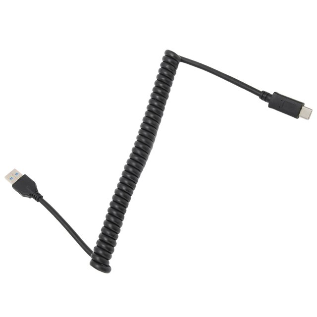 Cable de transferencia US Bto tipo C, USB3.1 a tipo C Cable de resorte US Bto tipo C Cable US tipo C Estética elegante