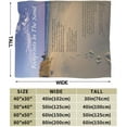 thumbnail image 3 of Footprints in The Sand Poem Blanket Throw Blanket Ultra-Soft Cozy Micro Fleece Blanket for Sofa, Bed & Travel Use-All Seasons Suitable 50"X40" Inch, 3 of 5