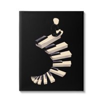 Stupell Industries Surreal Piano Keys Spiral Graphic Art Gallery Wrapped Canvas Print Wall Art, Design by Matheus Lopes Castro