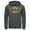 Charcoal Heather, variant on Men's Batman Logo Retro Caped Crusader Pull Over Hoodie Navy Blue 2X Large