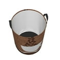 thumbnail image 3 of Fotbe Laundry Hamper With Durable Leather Laundry Basket Coffee Cafe Cup Thickened Waterproof Round Collapsible Laundry Hamper, Dirty Clothes Laundry Basket, 3 of 8