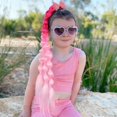 thumbnail image 6 of Colorful Synthetic Ponytail Extensions - 24 Inch Lightweight Braided Hairpieces for Festivals and Raves - Ideal for Girls Hair Day, 6 of 7