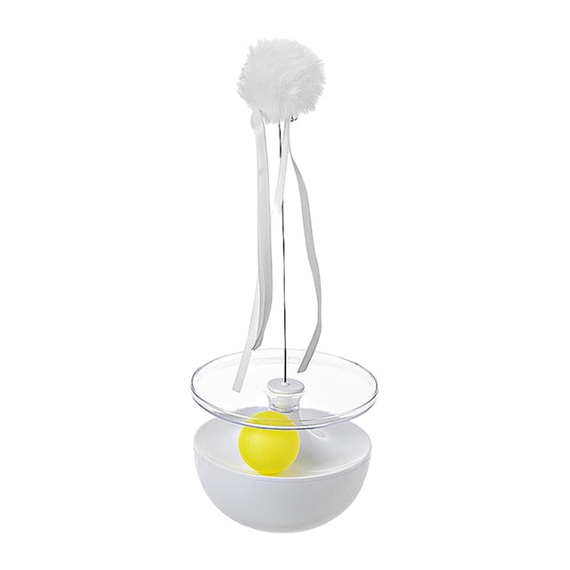 Juguetes para gatos Zulema Cat Tumbler Toys Juguetes interactivos para gatos Blanco