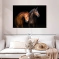 thumbnail image 2 of Elephant Stock Horse Duo Wall Art - Horizontal Canvas Wall Art - Living Room Wall Decor - Photography Animal Canvas - Brown And Red Decor - 45" x 30", 2 of 8