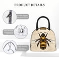 thumbnail image 4 of Xecao Honey Bee Lunch Bag , an insulated, reusable tote bag perfect for adults of all genders, ideal for work, office, picnics and beach trips, 4 of 6