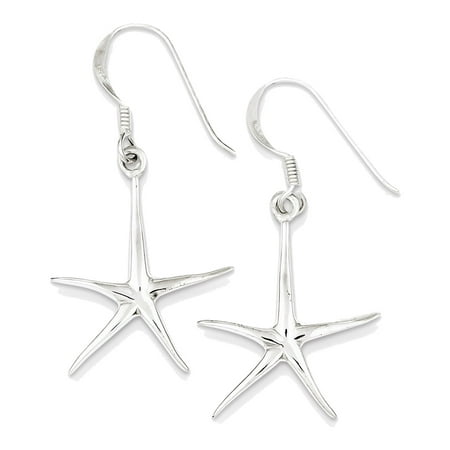 925 Sterling Silver Starfish Dangle Earrings 925 Sterling Silver Starfish Dangle Earrings