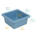 thumbnail image 2 of ECR4Kids Square Bin with Lid, Powder Blue, 4-Pack, 2 of 9