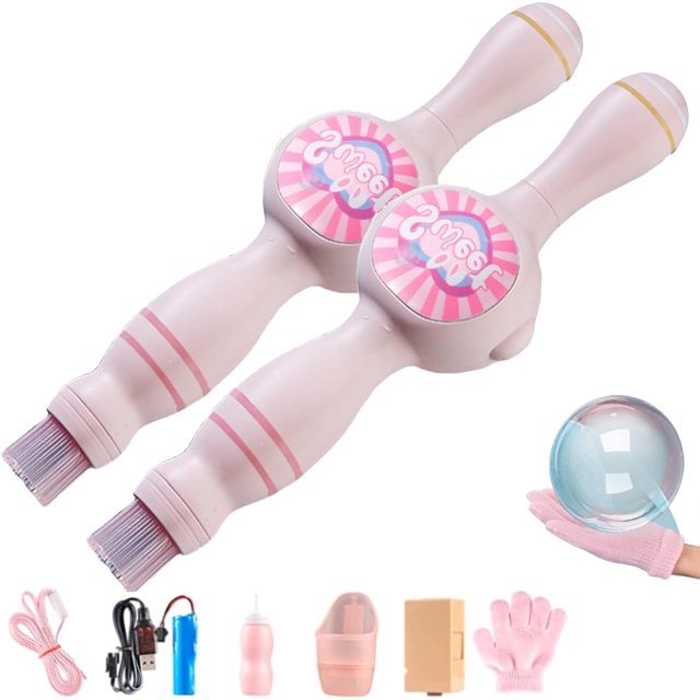 Machine à Bulles de Fumée Colorée, avec Effet de Fumée Élastique pour Fête, Design Léger (Rose, 2 Pcs)