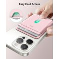 thumbnail image 4 of Cartera ESR MagSafe con 5 tarjetas RFID Slim, rosa, para iPhone, 4 of 9