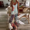 thumbnail image 2 of Fairy Tale Cabin Balloon Women's Summer Dresses 2025 Beach Casual Sleeveless Floral Print Tank Loose Sundress, 2 of 8