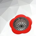 thumbnail image 6 of Clispeed Kitchen Flower Shape Sink Drain Plastic Sink Strainer Red 1Pcs, 6 of 8