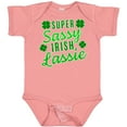 thumbnail image 3 of Inktastic Super Sassy Irish Lassy with Green 4 Leaf Clovers Boys or Girls Baby Bodysuit, 3 of 5