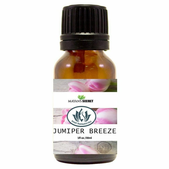 Mayan’s Secret Juniper Breeze Premium Grade Fragrance Oil with a Euro Style Dropper for Easy Dispensing for Aroma Diffusers, Aromatherapy - Durable Amber Glass, 30ml