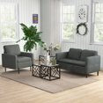 thumbnail image 2 of HOMCOM 53" Loveseat Sofa for Bedroom Modern 2 Seater Couch with Steel Legs, 2 of 10