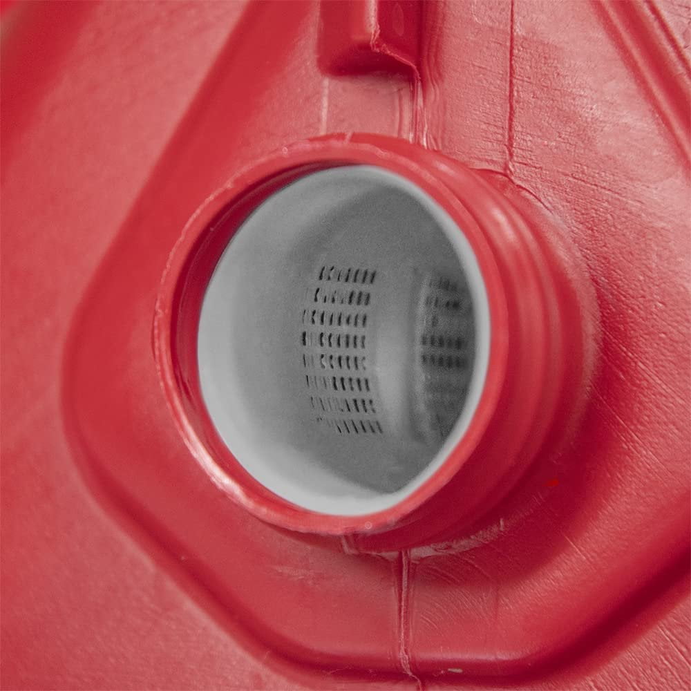Midwest Military Style 5Gal Petrol Tank, MW2006 for Safely Storage and Transport, Red with Black, Medium