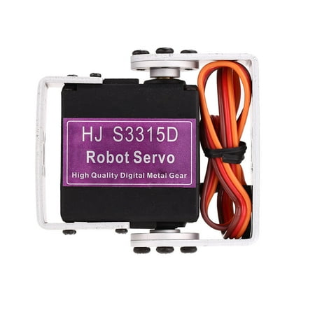 Servo Rotation HJ S3315D Hight Performance Full Metal 15KG Torque 180° Rotating Digital Robot Servo with Long and Short Straight U Mounting ()
