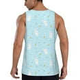 thumbnail image 3 of Fotbe Cute Bunny Pattern Men's Quick Dry Workout Tank Top Gym Muscle Tee Fitness Bodybuilding Sleeveless T Shirt Breathable Workout Shirt-, 3 of 9