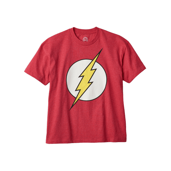 DC Comics Boys' The Flash Logo Glow T-Shirt (Little Boys & Big Boys)