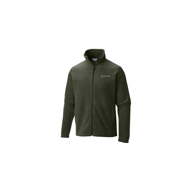 Columbia - Chaqueta de forro polar con cremallera completa para hombre, verde, pequeña