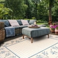 thumbnail image 4 of SAFAVIEH Courtyard Charles Floral Indoor/Outdoor Area Rug, 2'7" x 5', Ivory/Blue, 4 of 13