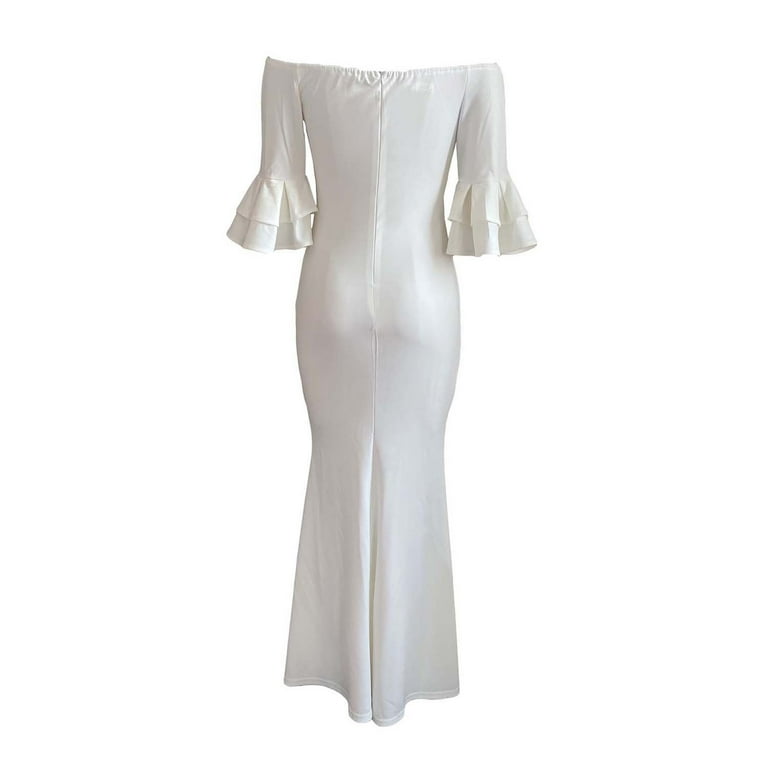 slim fit dress slacks Goddess Dress ⋙ Handwoven Raw Silk, White Dress for Women main image 0