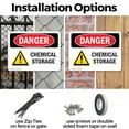 thumbnail image 3 of (2 Pack) Chemical Storage OSHA Danger Sign 10 Inch X 7 Inch Indoor / Outdoor Rust-Free Aluminum Metal Signs for Workplace, Workshop, and Construction Site, Made in the USA, 3 of 8