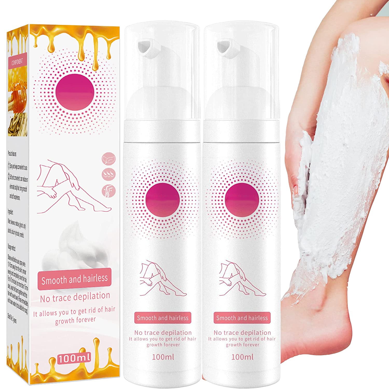 100 ML Natural Permanent Hair Removal Spray NEW Gentle Beeswax Hair