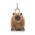 thumbnail image 3 of Jellycat Clyde Capybara Bag Charm, Brown Plush Capybara Keychain for Bags & Backpacks, 3 of 4