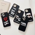 thumbnail image 4 of Casetifg Two Bombs Trend KARL LAGERFELD Carcasa De Alta Calidad 3D Funda Para Teléfono Compatible Para iPhone 11 12 13 Pro Max X XR XS 7 8 Plus De Silicona Suave TPU A Prueba De Golpes, 4 of 4