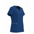 thumbnail image 3 of Women's 4 Way STRETCH Sweat Heart Neck Top with Zipper Cargo Scrub Pants, 3 of 9