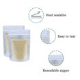 thumbnail image 2 of Pabck 100 Pack 3.5X5.1 Inch Resealable Stand Up Bags Matte Clear Zipper Lock Heat Seal Pouch With Tear Notch For Zip Food Storage Lock Packing, 2 of 5