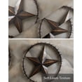 thumbnail image 6 of Rustic Star Brown Kitchen Valances for Windows Farmhouse Linen Window Valance Curtain for Living Room Window Treatment Retro Country Farmhouse Aesthetic Valance Rod Pocket Topper Drape, 54 x 18 Inch, 6 of 6